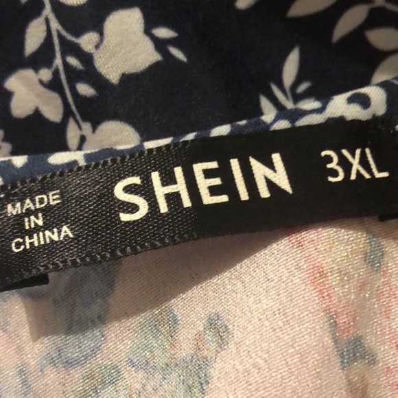 Shein Patchwork Print Floral Dress Size 3XL - Picture 6 of 6